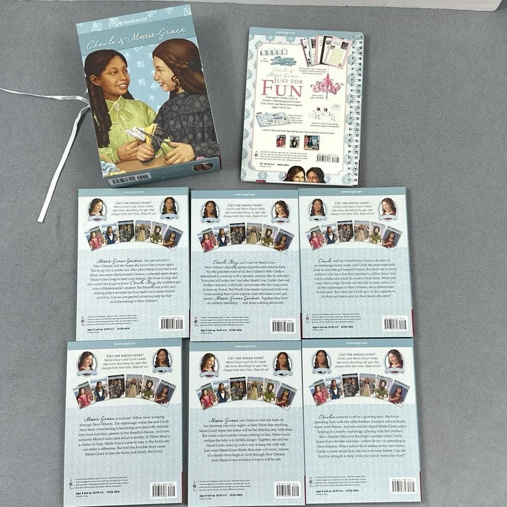 American Girl Cecile & Marie Grace 1853 Book Box Set Patrick + Just For Fun